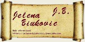 Jelena Biuković vizit kartica
